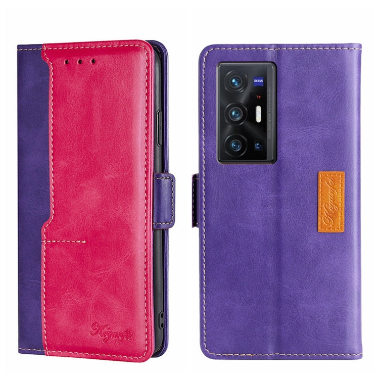 Contrast Color Side Buckle Leather Phone Case, For vivo X70, For vivo X70 Pro, For vivo X70 Pro+, For vivo Y15S Global, For vivo Y21/Y21S/Y33S