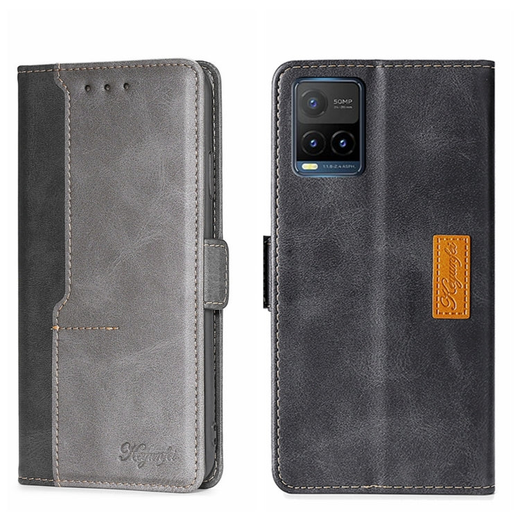 Contrast Color Side Buckle Leather Phone Case, For vivo X70, For vivo X70 Pro, For vivo X70 Pro+, For vivo Y15S Global, For vivo Y21/Y21S/Y33S