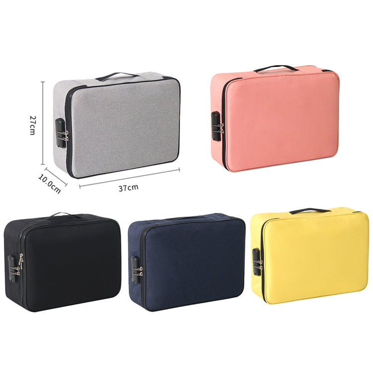 Large Capacity Multi-layers Foldable Fabric Document Storage Bag, Two Layers-Unlocked, Two Layers-Locked, Three Layers-Unlocked, Three Layers-Locked