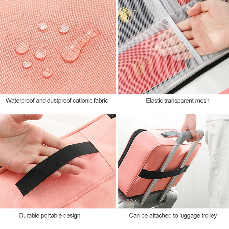 Large Capacity Multi-layers Foldable Fabric Document Storage Bag, Two Layers-Unlocked, Two Layers-Locked, Three Layers-Unlocked, Three Layers-Locked