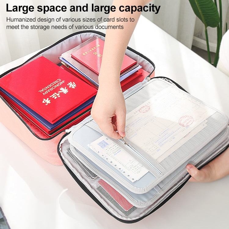 Large Capacity Multi-layers Foldable Fabric Document Storage Bag, Two Layers-Unlocked, Two Layers-Locked, Three Layers-Unlocked, Three Layers-Locked