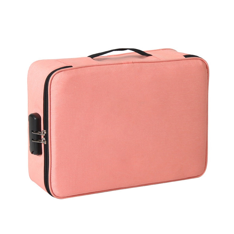 Large Capacity Multi-layers Foldable Fabric Document Storage Bag, Two Layers-Unlocked, Two Layers-Locked, Three Layers-Unlocked, Three Layers-Locked