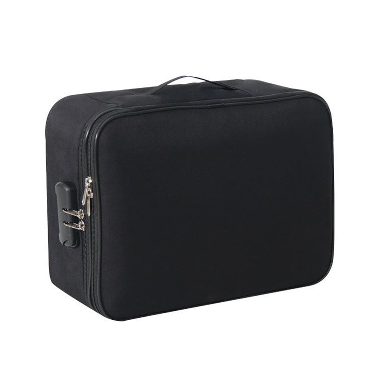 Large Capacity Multi-layers Foldable Fabric Document Storage Bag, Two Layers-Unlocked, Two Layers-Locked, Three Layers-Unlocked, Three Layers-Locked