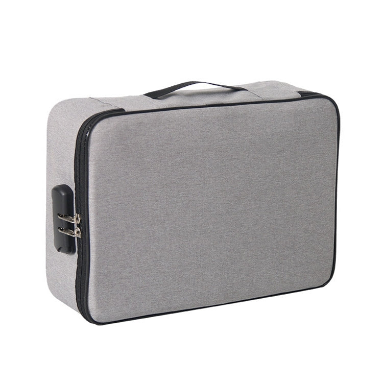 Large Capacity Multi-layers Foldable Fabric Document Storage Bag, Two Layers-Unlocked, Two Layers-Locked, Three Layers-Unlocked, Three Layers-Locked