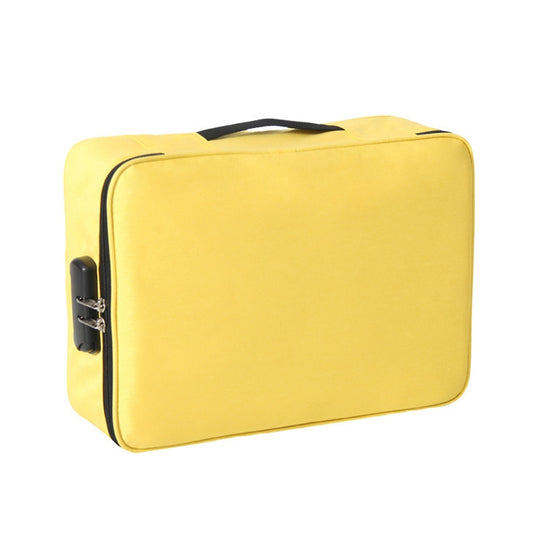 Large Capacity Multi-layers Foldable Fabric Document Storage Bag, Double Zipper-Locked