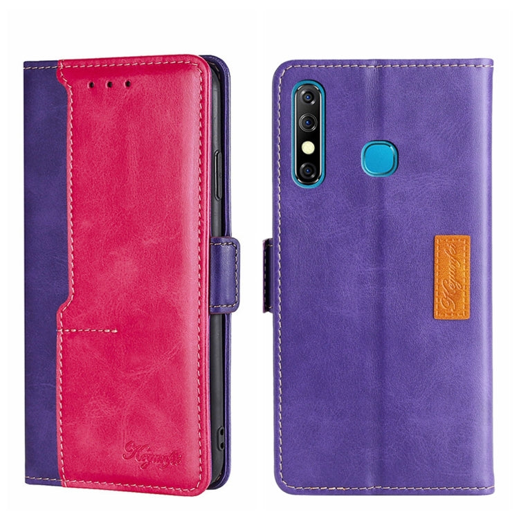 Contrast Color Side Buckle Leather Phone Case, For Infinix Hot 8/Hot 8 Lite/Tecno Camon 12, For Infinix Hot 9/Note 7 Lite X655C, For Infinix Hot 10 Lite/Smart 5 X657, For Itel A48, For Infinix Smart 4 X653