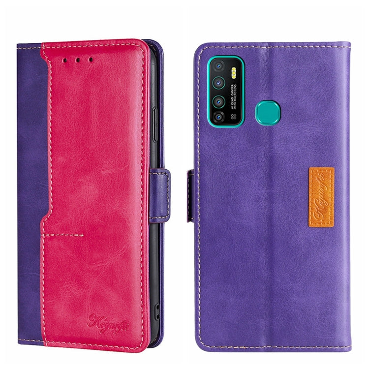 Contrast Color Side Buckle Leather Phone Case, For Infinix Hot 8/Hot 8 Lite/Tecno Camon 12, For Infinix Hot 9/Note 7 Lite X655C, For Infinix Hot 10 Lite/Smart 5 X657, For Itel A48, For Infinix Smart 4 X653