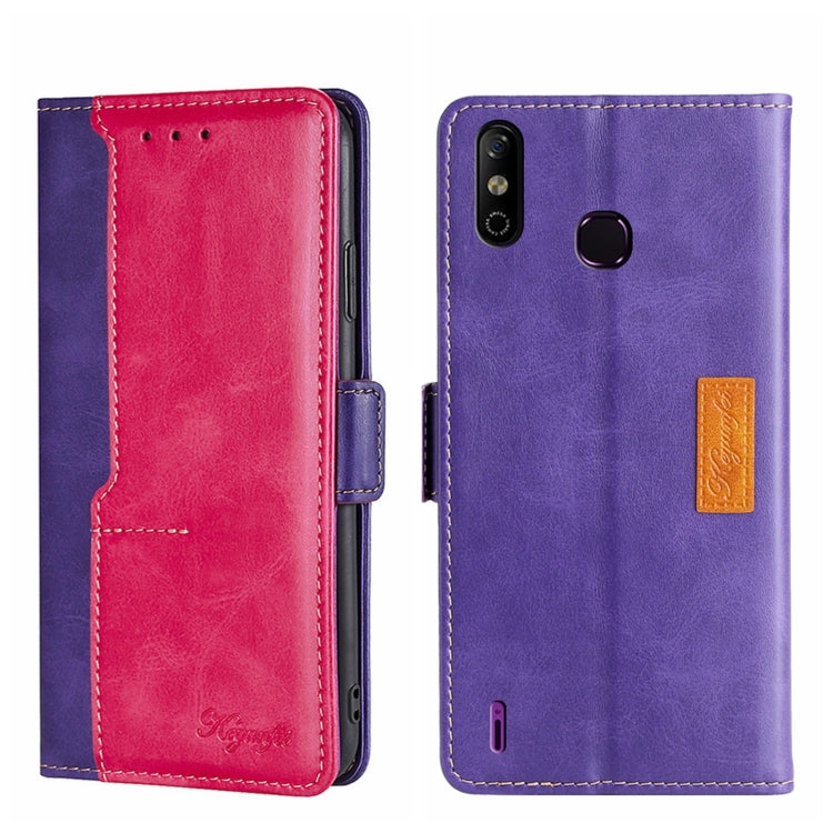 Contrast Color Side Buckle Leather Phone Case, For Infinix Hot 8/Hot 8 Lite/Tecno Camon 12, For Infinix Hot 9/Note 7 Lite X655C, For Infinix Hot 10 Lite/Smart 5 X657, For Itel A48, For Infinix Smart 4 X653