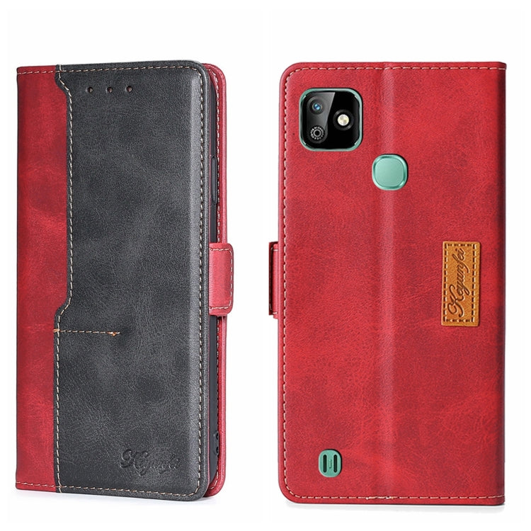 Contrast Color Side Buckle Leather Phone Case, For Itel Vision 1, For Infinix Smart HD 2021 X612, For Itel Vision 1 Pro, For Tecno Camon 15/Camon 15 Air/Spark 5/Spark 5 Pro, For Tecno Phantom X