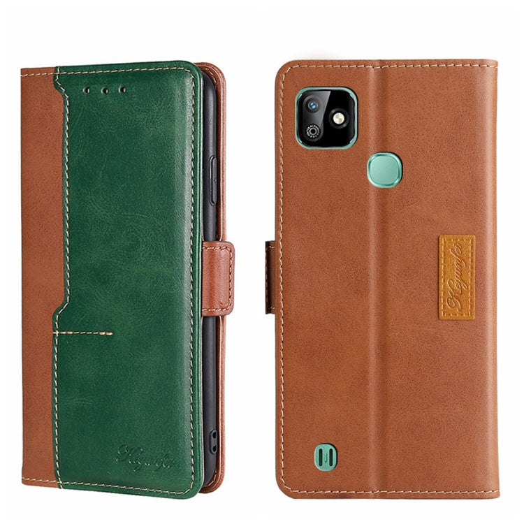 Contrast Color Side Buckle Leather Phone Case, For Itel Vision 1, For Infinix Smart HD 2021 X612, For Itel Vision 1 Pro, For Tecno Camon 15/Camon 15 Air/Spark 5/Spark 5 Pro, For Tecno Phantom X