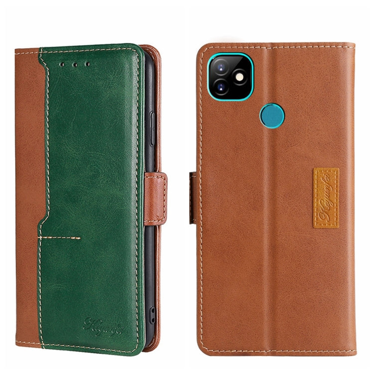 Contrast Color Side Buckle Leather Phone Case, For Itel Vision 1, For Infinix Smart HD 2021 X612, For Itel Vision 1 Pro, For Tecno Camon 15/Camon 15 Air/Spark 5/Spark 5 Pro, For Tecno Phantom X