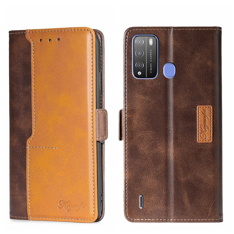 Contrast Color Side Buckle Leather Phone Case, For Itel Vision 1, For Infinix Smart HD 2021 X612, For Itel Vision 1 Pro, For Tecno Camon 15/Camon 15 Air/Spark 5/Spark 5 Pro, For Tecno Phantom X