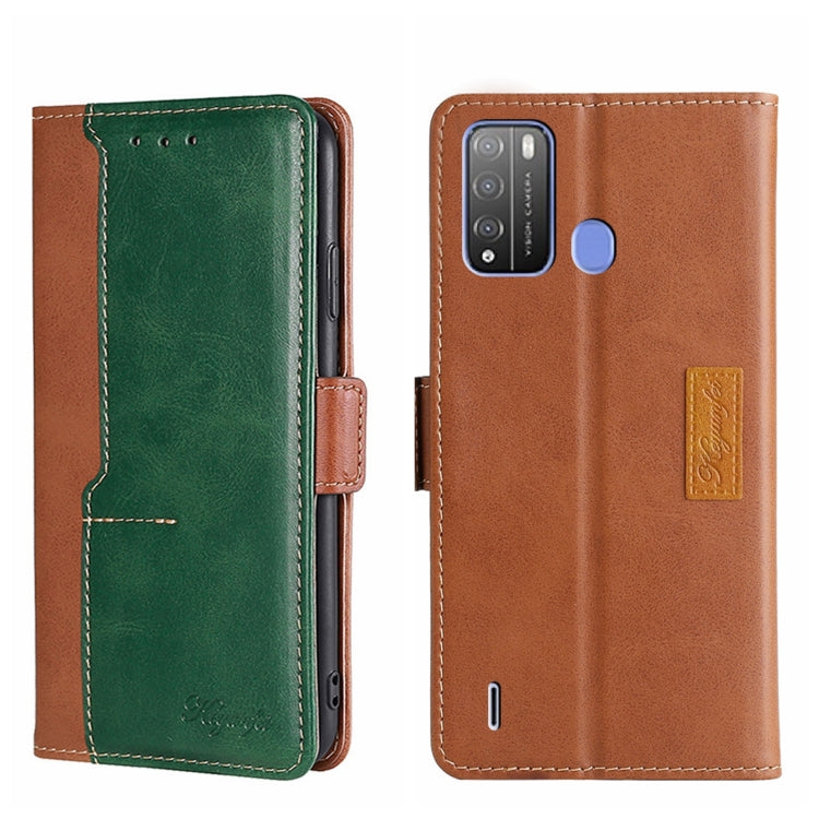 Contrast Color Side Buckle Leather Phone Case, For Itel Vision 1, For Infinix Smart HD 2021 X612, For Itel Vision 1 Pro, For Tecno Camon 15/Camon 15 Air/Spark 5/Spark 5 Pro, For Tecno Phantom X