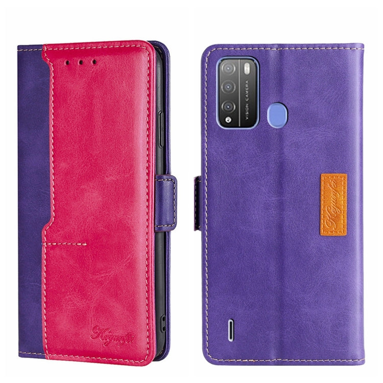 Contrast Color Side Buckle Leather Phone Case, For Itel Vision 1, For Infinix Smart HD 2021 X612, For Itel Vision 1 Pro, For Tecno Camon 15/Camon 15 Air/Spark 5/Spark 5 Pro, For Tecno Phantom X