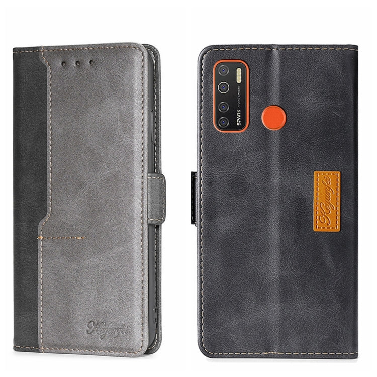 Contrast Color Side Buckle Leather Phone Case, For Itel Vision 1, For Infinix Smart HD 2021 X612, For Itel Vision 1 Pro, For Tecno Camon 15/Camon 15 Air/Spark 5/Spark 5 Pro, For Tecno Phantom X