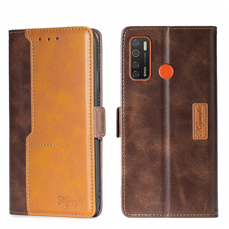 Contrast Color Side Buckle Leather Phone Case, For Itel Vision 1, For Infinix Smart HD 2021 X612, For Itel Vision 1 Pro, For Tecno Camon 15/Camon 15 Air/Spark 5/Spark 5 Pro, For Tecno Phantom X