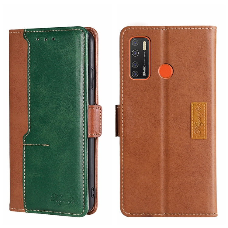 Contrast Color Side Buckle Leather Phone Case, For Itel Vision 1, For Infinix Smart HD 2021 X612, For Itel Vision 1 Pro, For Tecno Camon 15/Camon 15 Air/Spark 5/Spark 5 Pro, For Tecno Phantom X