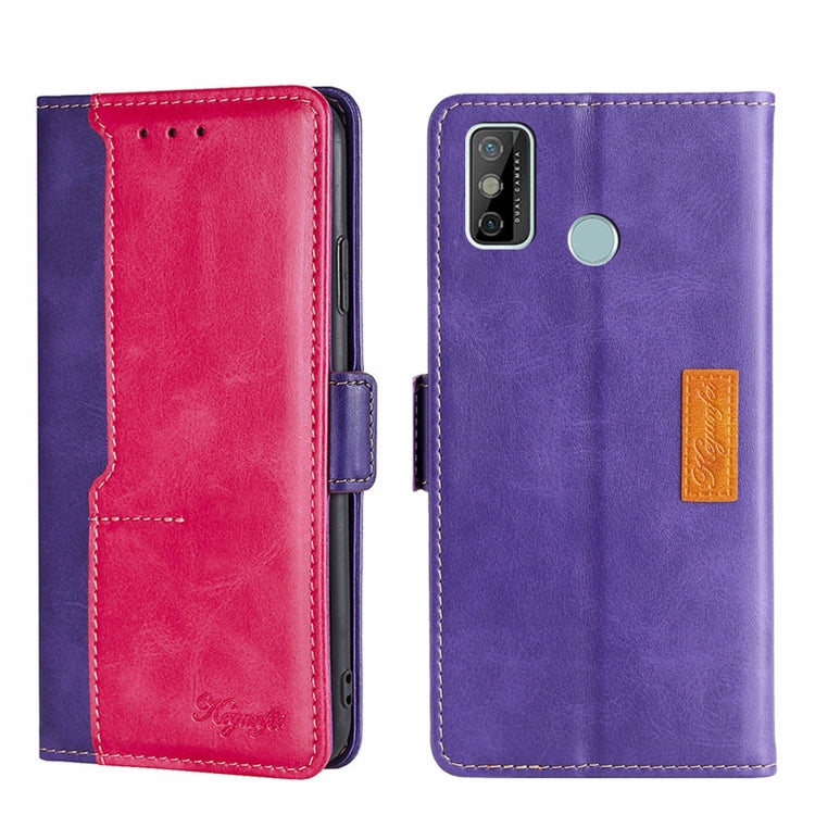 Contrast Color Side Buckle Leather Phone Case, For Tecno Pop 4, For Tecno Pop 2/Pop 2 F/Pop 2 Pro/Pop 2 Power/Itel P13, For Tecno Spark 6 GO, For Tecno Spark 7, For Doogee N40 Pro