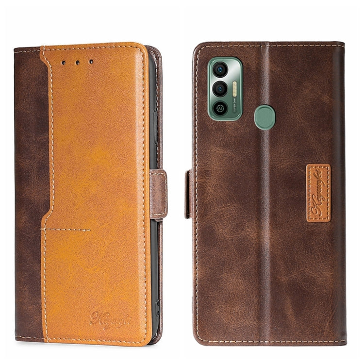 Contrast Color Side Buckle Leather Phone Case, For Tecno Pop 4, For Tecno Pop 2/Pop 2 F/Pop 2 Pro/Pop 2 Power/Itel P13, For Tecno Spark 6 GO, For Tecno Spark 7, For Doogee N40 Pro