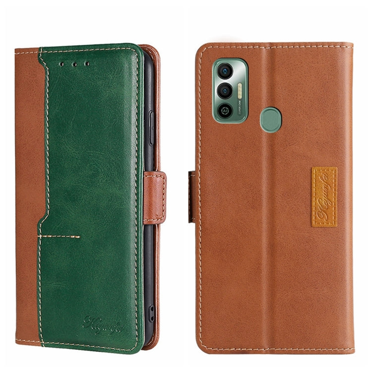 Contrast Color Side Buckle Leather Phone Case, For Tecno Pop 4, For Tecno Pop 2/Pop 2 F/Pop 2 Pro/Pop 2 Power/Itel P13, For Tecno Spark 6 GO, For Tecno Spark 7, For Doogee N40 Pro