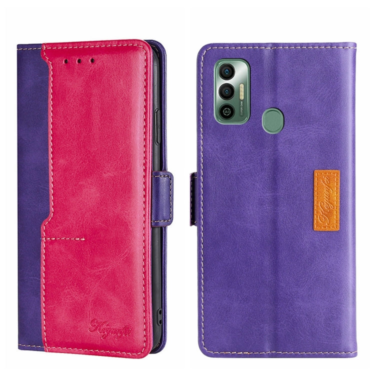 Contrast Color Side Buckle Leather Phone Case, For Tecno Pop 4, For Tecno Pop 2/Pop 2 F/Pop 2 Pro/Pop 2 Power/Itel P13, For Tecno Spark 6 GO, For Tecno Spark 7, For Doogee N40 Pro