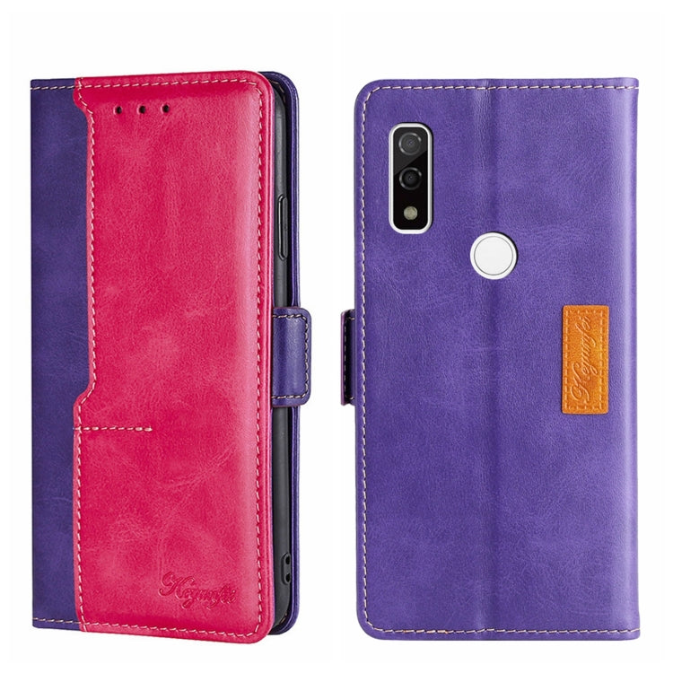 Contrast Color Side Buckle Leather Phone Case, For Doogee X96 Pro, For Fujitsu ARROWS WE F-51B, For Fujitsu Arrow Be4 Plus F-41B, For Blackview A70, For OUKITEL C25