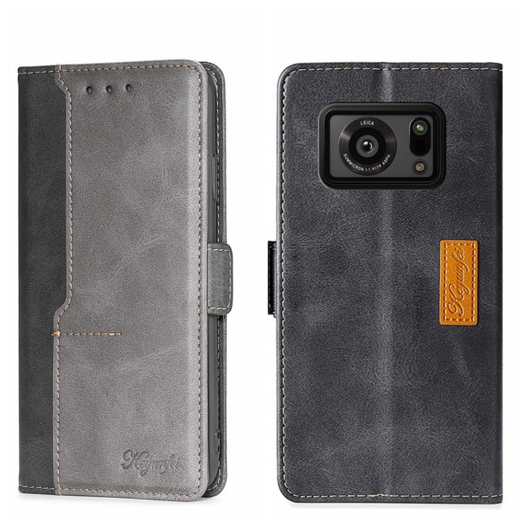 Contrast Color Side Buckle Leather Phone Case, For Sharp Aquos R6, For UMIDIGI A11 Pro Max