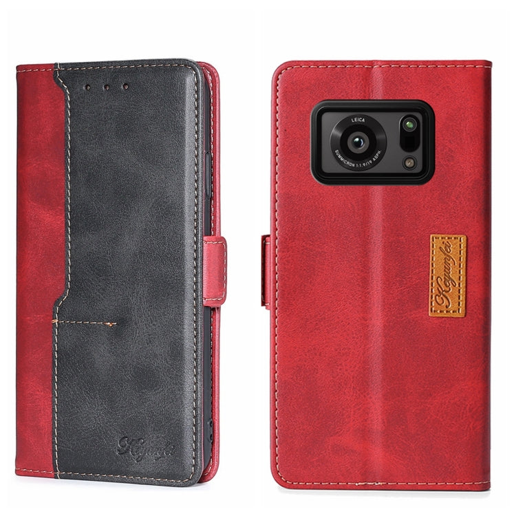 Contrast Color Side Buckle Leather Phone Case, For Sharp Aquos R6, For UMIDIGI A11 Pro Max