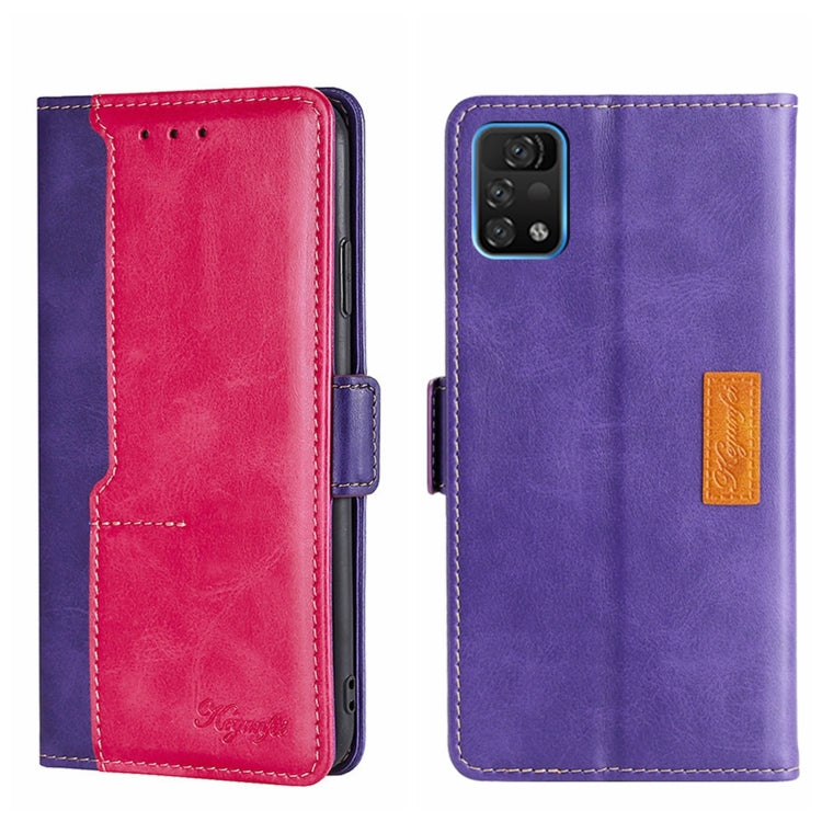 Contrast Color Side Buckle Leather Phone Case, For Sharp Aquos R6, For UMIDIGI A11 Pro Max