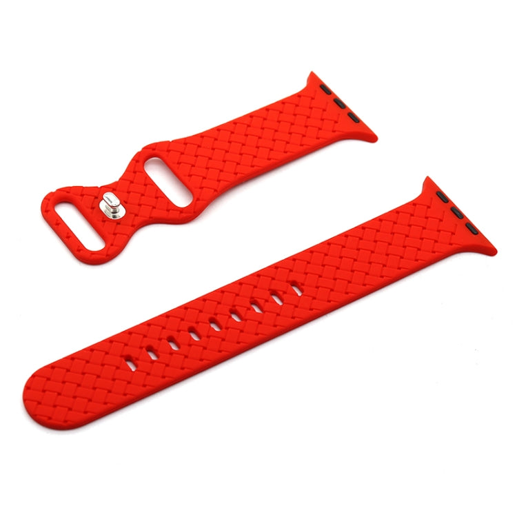 Weave Texture Watch Band For Apple Watch Series, 7 45mm / 6&SE&5&4 44mm / 3&2&1 42mm