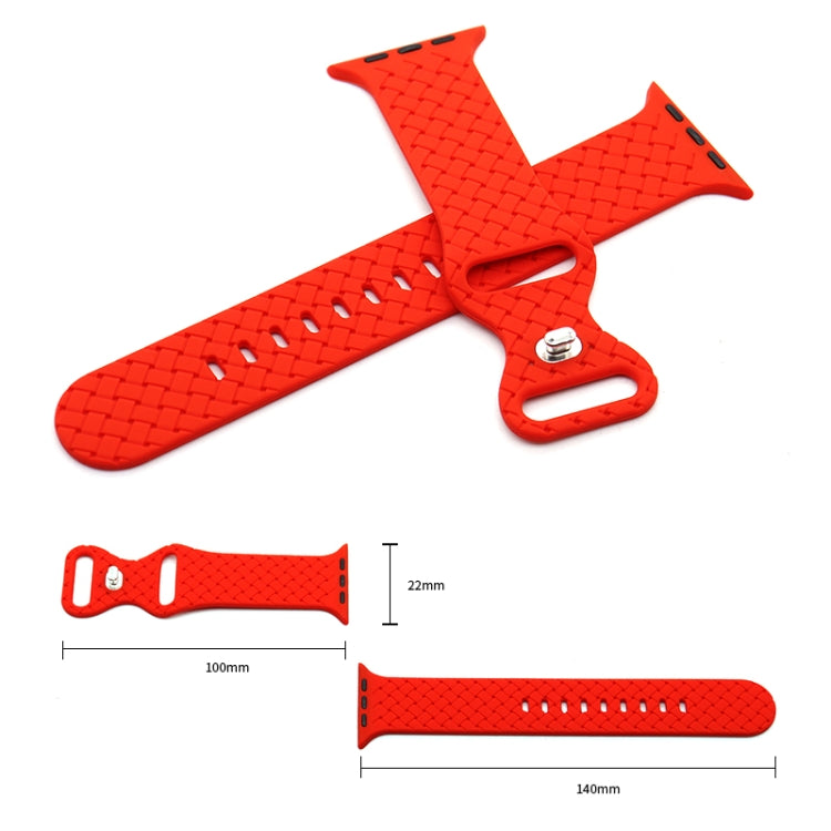 Weave Texture Watch Band For Apple Watch Series, 7 41mm / 6&SE&5&4 40mm / 3&2&1 38mm