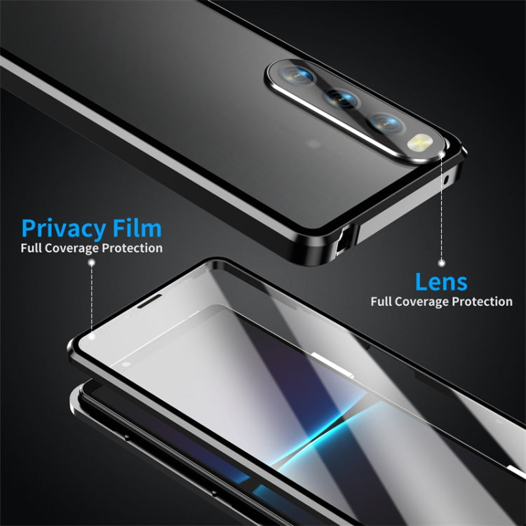 HD Magnetic Metal Tempered Glass Phone Case, For Sony Xperia 10 IV