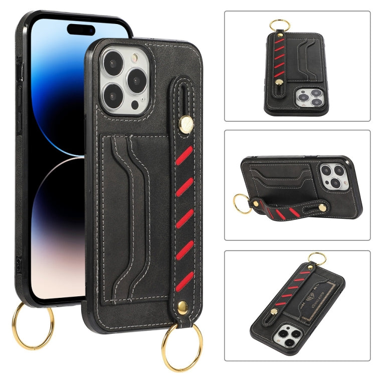 Wristband Wallet Leather Phone Case, For iPhone 14 Pro Max, For iPhone 14 Pro, For iPhone 14, For iPhone 14 Plus