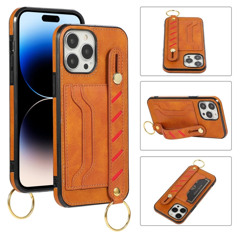 Wristband Wallet Leather Phone Case, For iPhone 14 Pro Max, For iPhone 14 Pro, For iPhone 14, For iPhone 14 Plus