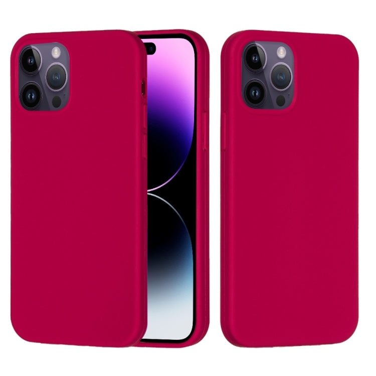 Solid Color Silicone Phone Case, For iPhone 14 Pro, For iPhone 14 Pro Max