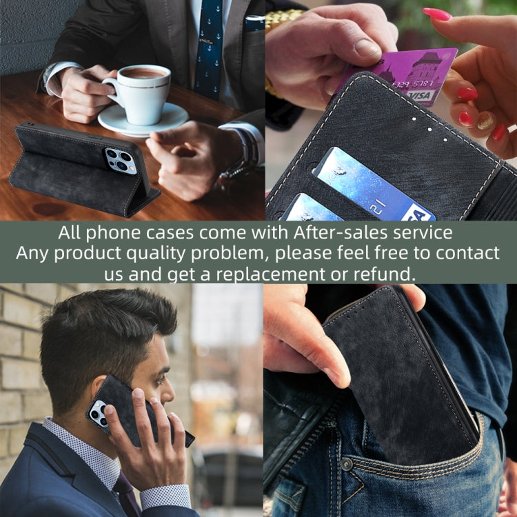 Anti-theft Brush Magnetic Leather Phone Case