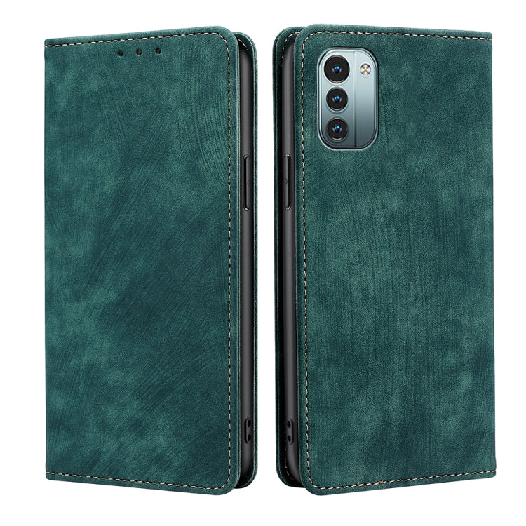 Anti-theft Brush Magnetic Leather Phone Case, For Nokia C200, For Nokia G21/G11