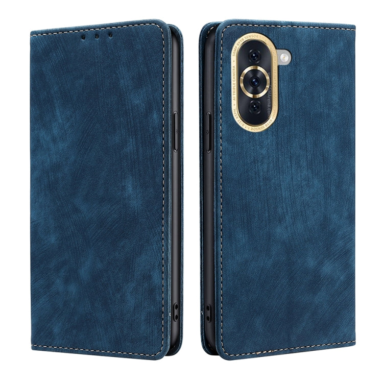 RFID Anti-theft Brush Magnetic Leather Phone Case, For Huawei Nova 8i, For Huawei Mate 40, For Huawei Nova 9 SE 4G, For Huawei Nova 10, For Huawei Nova 10 Pro, For Huawei P50