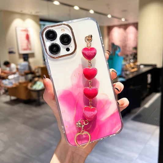 Gold Halo Marble Pattern Case with Bracelet, For iPhone 13 Pro Max, For iPhone 12, For iPhone 12 Pro, For iPhone 12 Pro Max, For iPhone 11, For iPhone 11 Pro Max