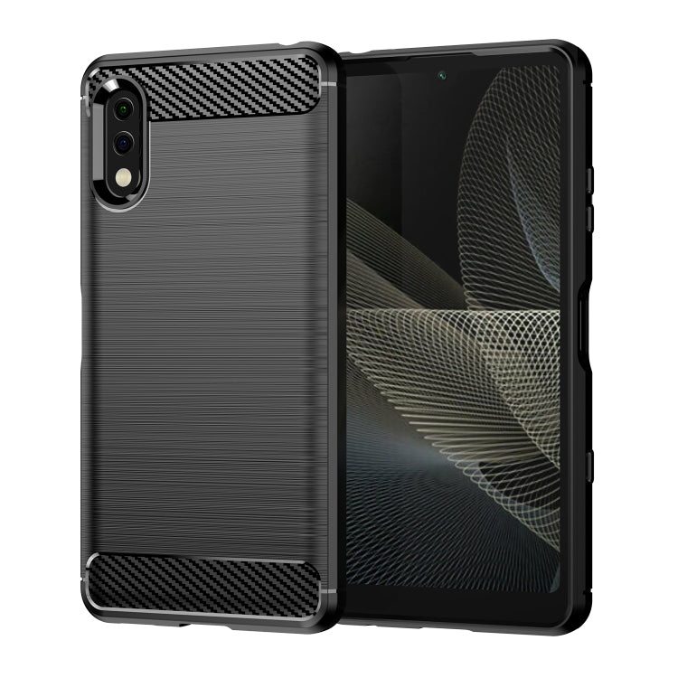 Brushed Texture Carbon Fiber TPU Phone Case, For Sony Xperia Ace II, For Sony Xperia 1 IV, For Sony Xperia 10 IV, For Sony Xperia Ace III