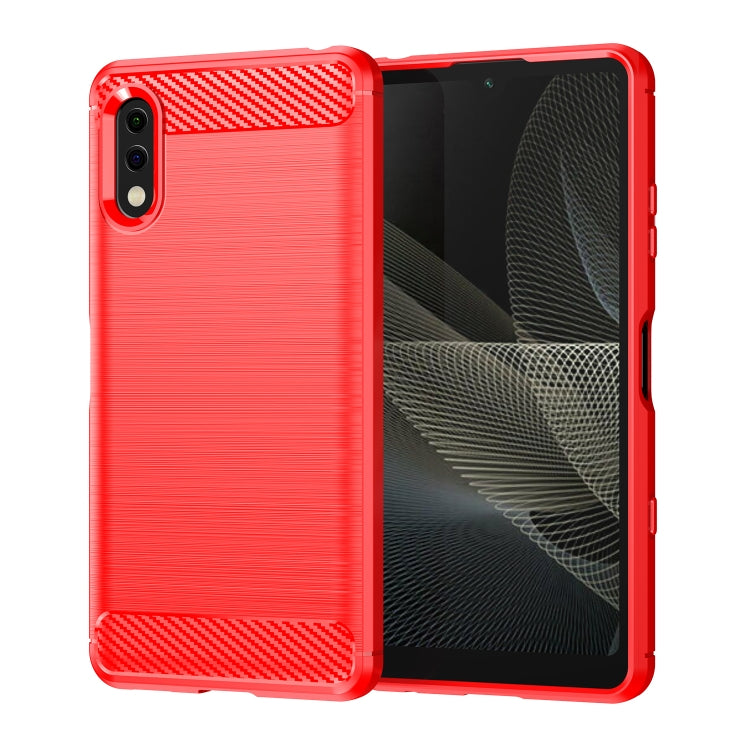 Brushed Texture Carbon Fiber TPU Phone Case, For Sony Xperia Ace II, For Sony Xperia 1 IV, For Sony Xperia 10 IV, For Sony Xperia Ace III