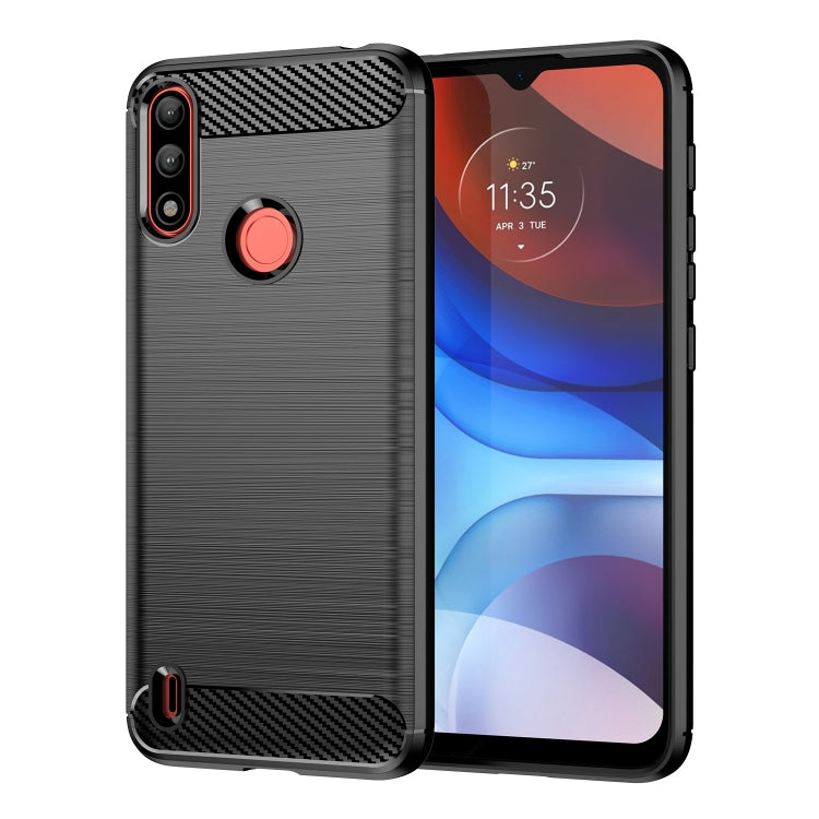 Brushed Texture Carbon Fiber TPU Phone Case, For Lenovo K12 / Motorola Moto E7, For Lenovo K13, For Nokia 2.4, For Nokia 3.4, For Nokia 5.4, For Nokia 1.4, For Nokia X10 / X20, For Nokia 6.3 / 6.4