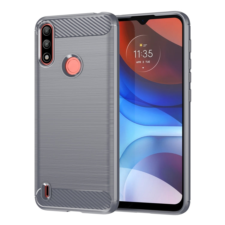 Brushed Texture Carbon Fiber TPU Phone Case, For Lenovo K12 / Motorola Moto E7, For Lenovo K13, For Nokia 2.4, For Nokia 3.4, For Nokia 5.4, For Nokia 1.4, For Nokia X10 / X20, For Nokia 6.3 / 6.4