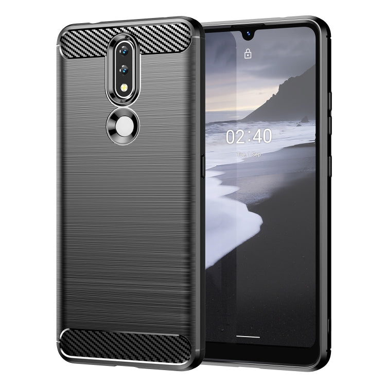 Brushed Texture Carbon Fiber TPU Phone Case, For Lenovo K12 / Motorola Moto E7, For Lenovo K13, For Nokia 2.4, For Nokia 3.4, For Nokia 5.4, For Nokia 1.4, For Nokia X10 / X20, For Nokia 6.3 / 6.4