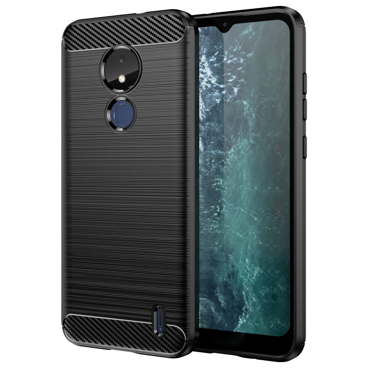 Brushed Texture Carbon Fiber TPU Phone Case, For Nokia G20, For Nokia XR20, For Nokia G50, For Nokia X100, For Nokia G11, For Nokia G21, For Nokia C21, For Nokia C21 Plus