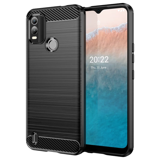 Brushed Texture Carbon Fiber TPU Phone Case, For Nokia C21 Plus, For Nokia C2 2nd Edition, For Nokia C200, For Nokia C100