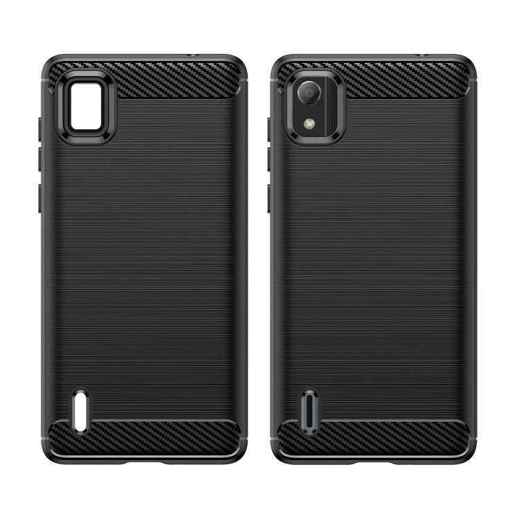 Brushed Texture Carbon Fiber TPU Phone Case, For Nokia C2 2nd Edition, For Nokia C200, For Nokia C100