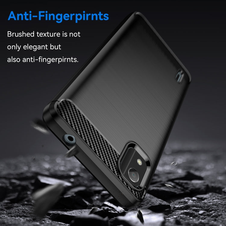 Brushed Texture Carbon Fiber TPU Phone Case, For Nokia C2 2nd Edition, For Nokia C200, For Nokia C100