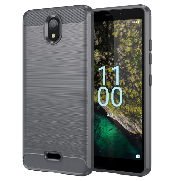 Brushed Texture Carbon Fiber TPU Phone Case, For Nokia C2 2nd Edition, For Nokia C200, For Nokia C100