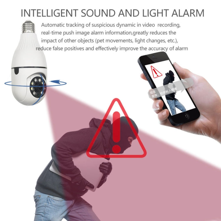 360 Degree 3MP HD Smart WiFi Bulb Camera